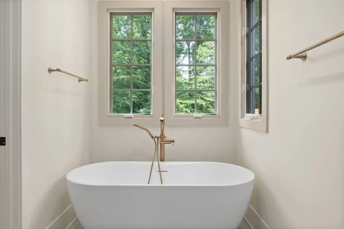 A clean, well-lit residential bathroom. Reno.