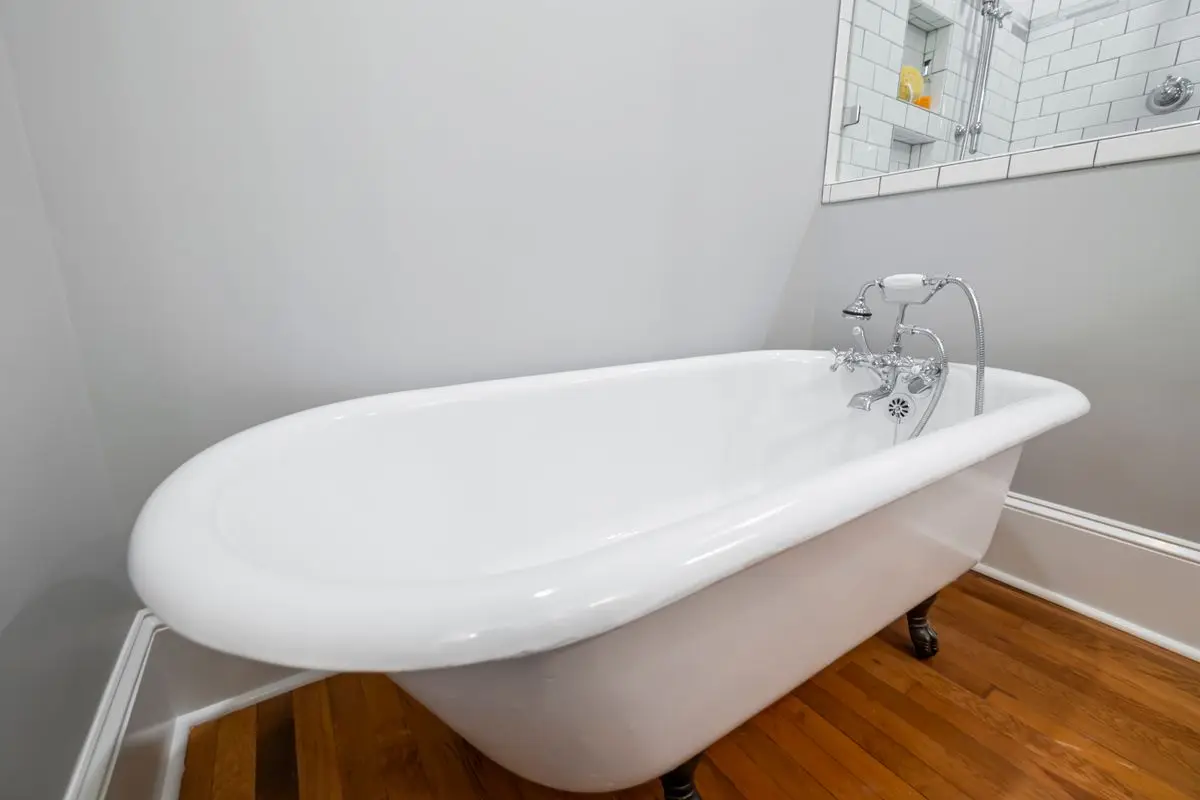 A clean, well-lit residential bathroom. Reno.
